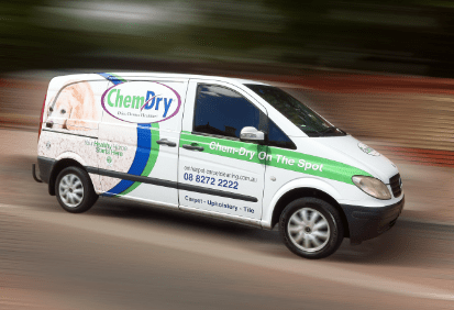 John K chemdry van in motion in adelaide city