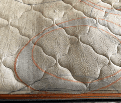 John K heavily soiled mattress before mattress cleaning